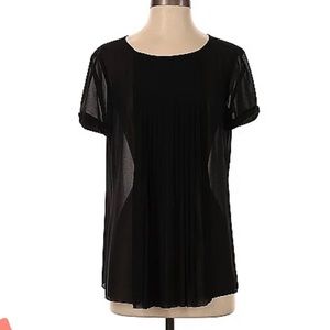 Ann Taylor LOFT black short sleeve blouse